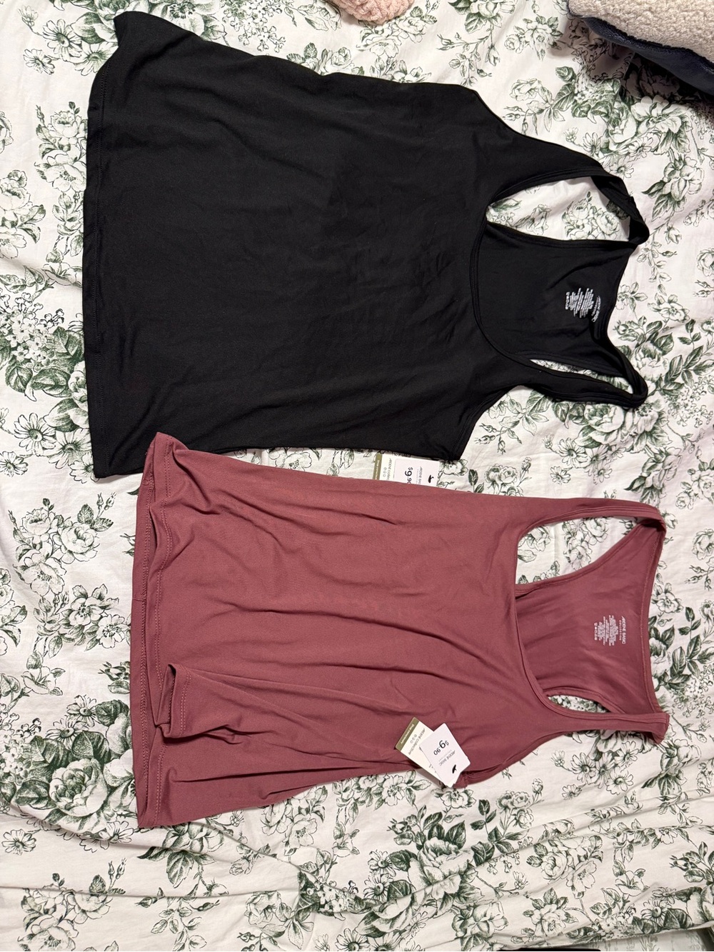 Ardene Black and Dusty Rose Racerback Tank Tops - Pack of 2